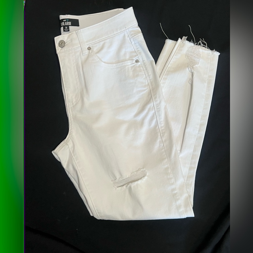 LuLaRoe Classic White Jeans - Picture 3 of 5